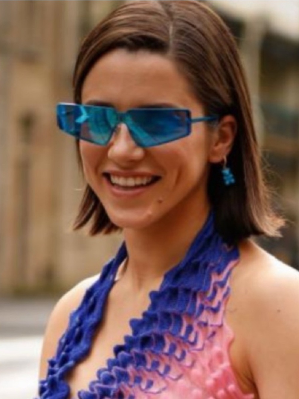 🌺 FOR TRADE WITH CLAIRE Balenciaga Women's Blue Shield Sunglasses with BB Logo - Picture 7 of 13